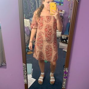 Paisley off the shoulder dress NEW WITH TAGS